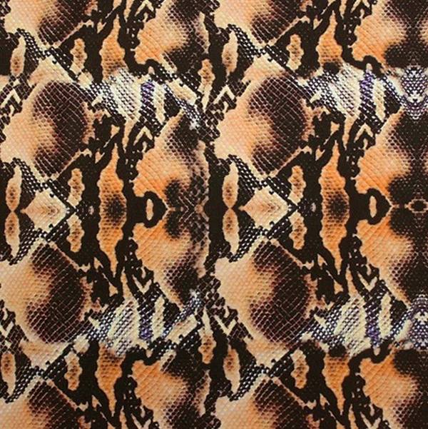 Boa Print Spandex T‑Shirt in Brown & Gold for Statement Streetwear | H8S S26 n2