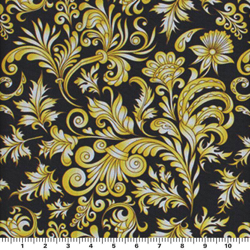 Baroque Print Power Mesh Polo Shirt in Gold & Black for Luxury Statement Wear | H8S S26 n1
